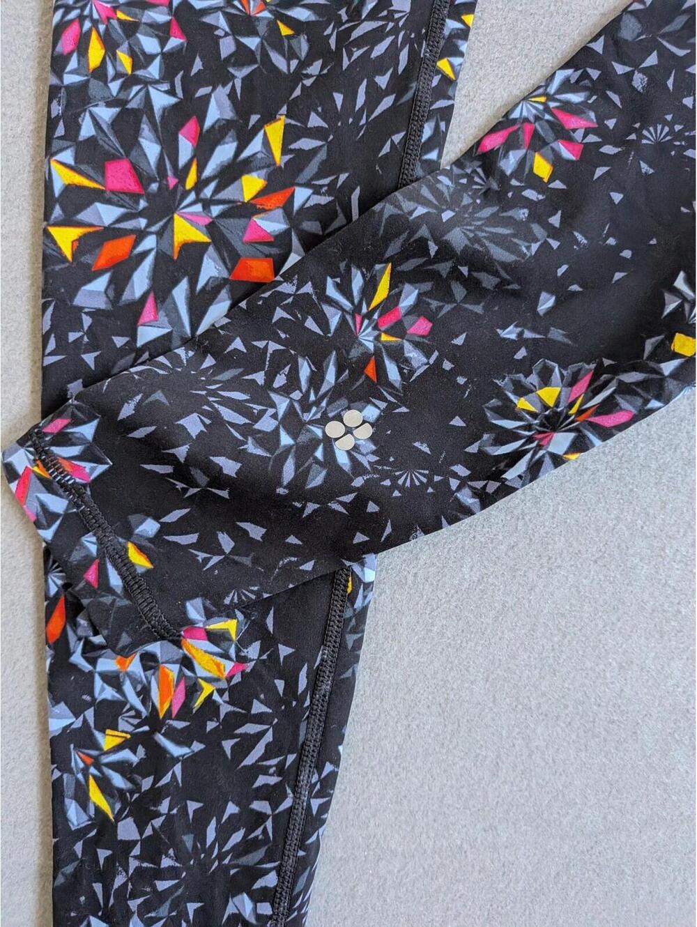 Sweaty Betty Geometric Leggings Womens XS 7/8 Ankle Pockets Yoga Gym Running - Picture 3 of 11